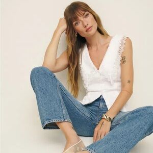 Reformation Melodie Linen Top